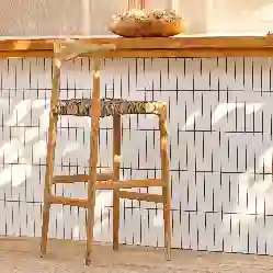 Resim SAMOS BAR TABURESİ SIRTLI