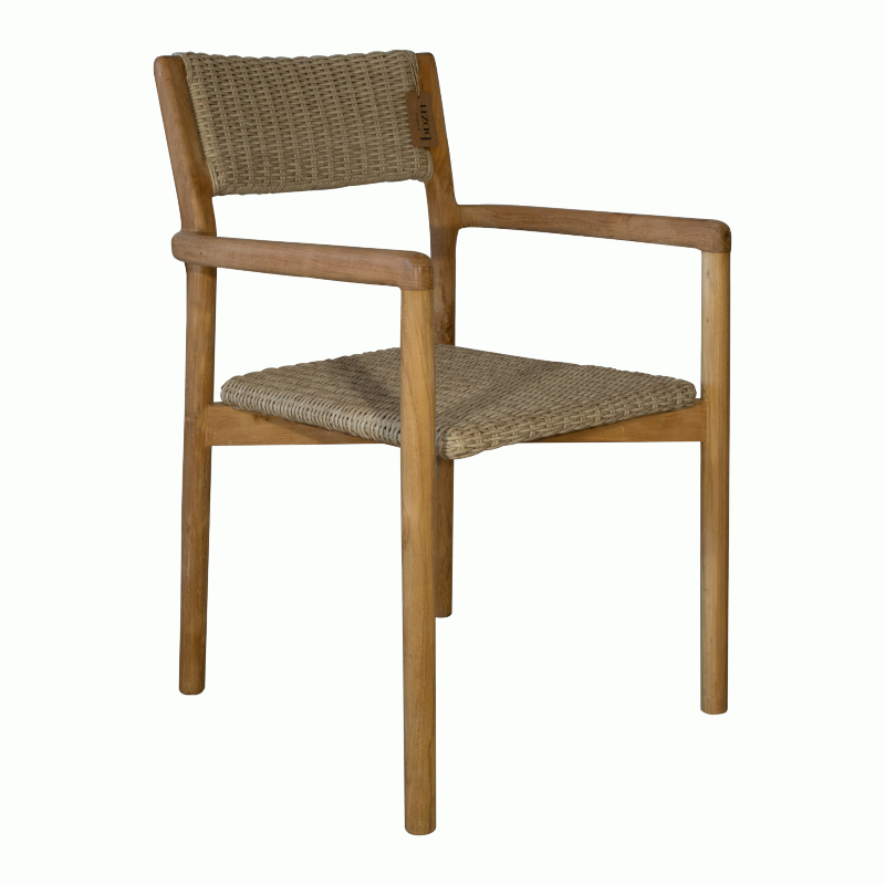 Sergio Sandalye – teak ve sentetik rattan