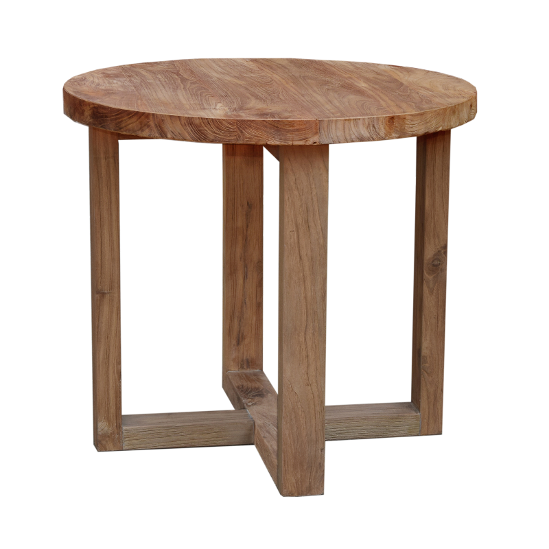 Messina Sehpa – teak, yuvarlak