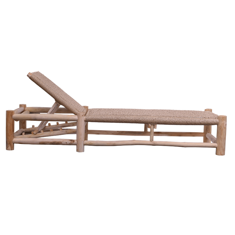 Larusso Şezlong – teak ve sentetik rattan