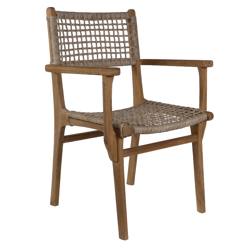 Rufus Sandalye – teak ve sentetik rattan